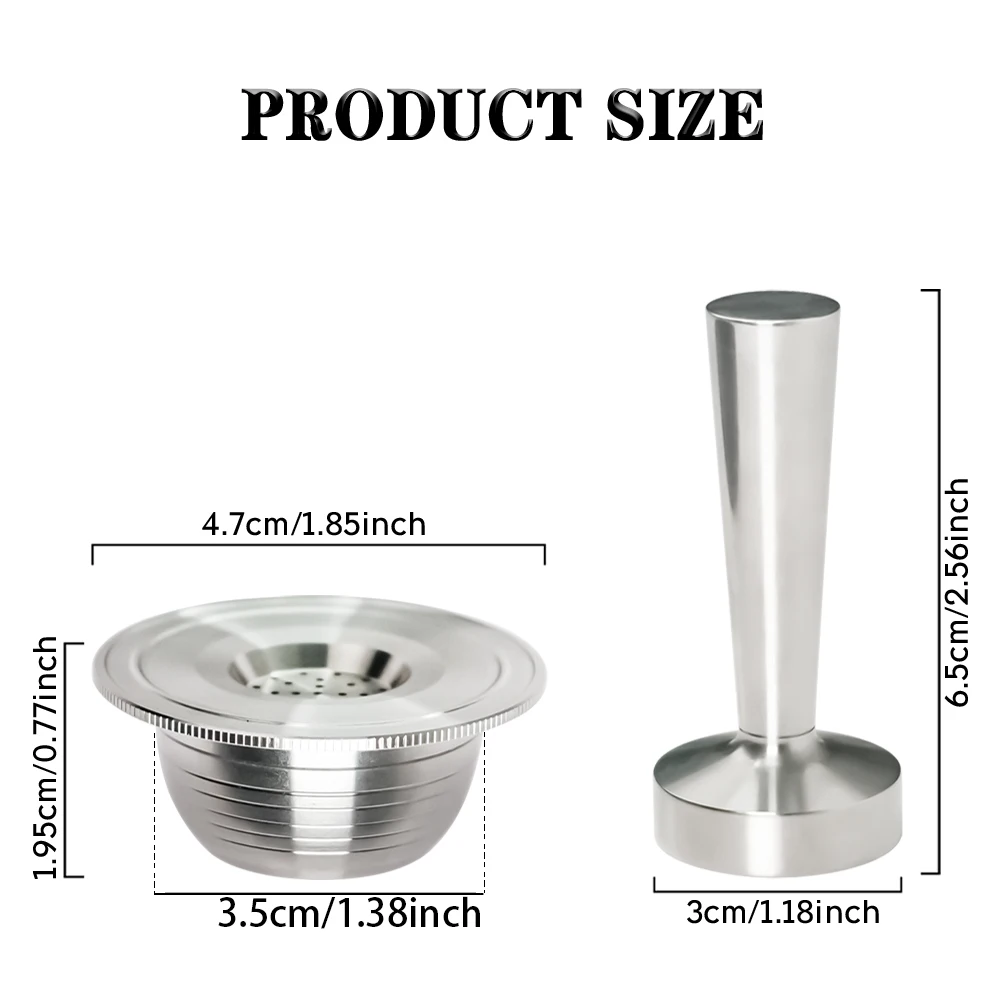 Coffee Capsule Reusable Compatible Refillable Coffee Filter Basket With Spoon Brush For BIALETTI Machine Coffee Filter Cone