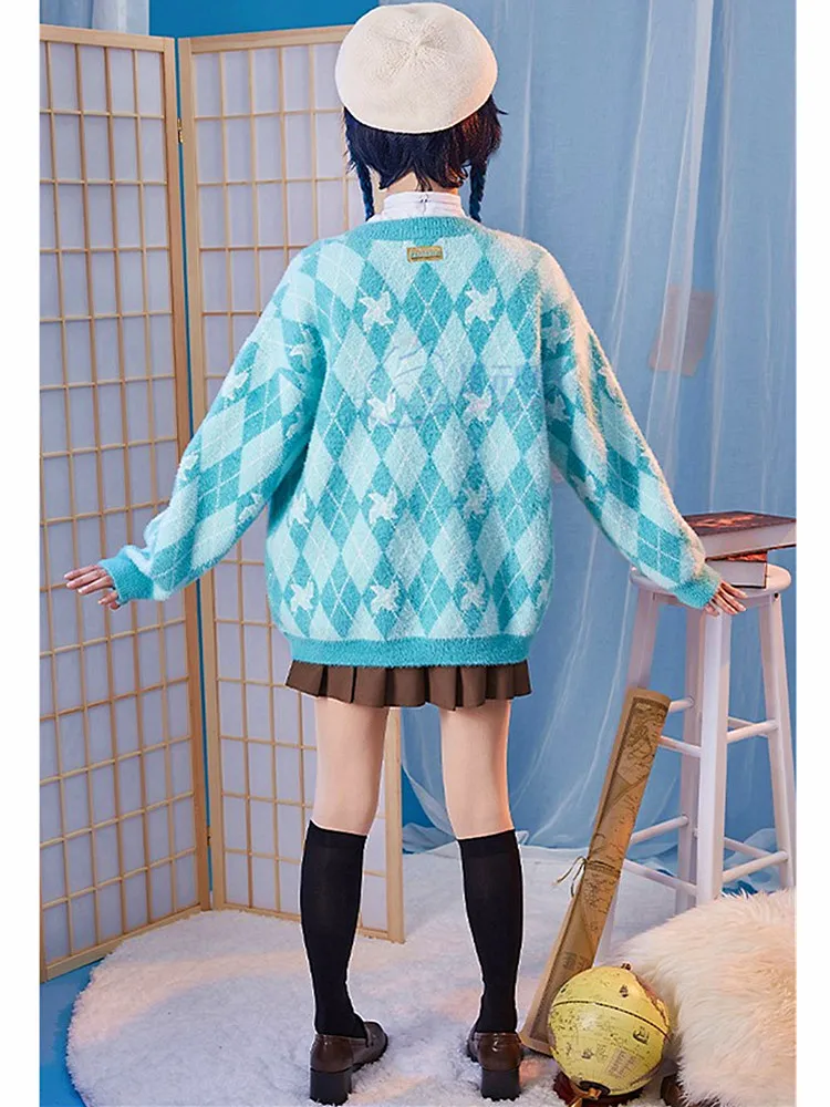 Venti kostum Cosplay Fashion mantel kasmir harian permainan Genshin Impact Anime Wanita Role-PLAY pakaian untuk 2023 ukuran S-XL