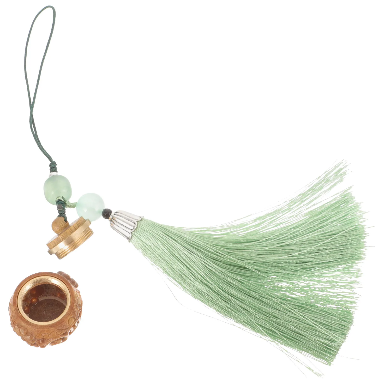 Elegant Chinese Inspired Sachet Pendant Phone Lanyard with Tassel Fringe Decor Aromatherapy Diffuser Hanging Ornament for Mobile