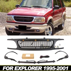 Front Grille W/Light Bar Fits For Ford Explorer 1995-2001 modification Racing Grill