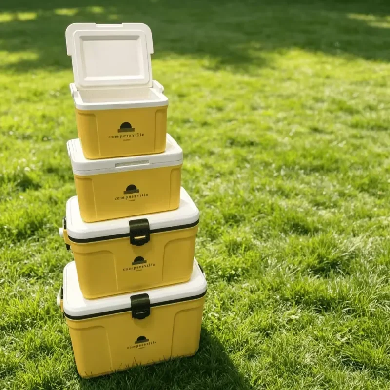 5L 8L 13L 24L Plastic Freezer Container Set Portable Hard Ice Box for Outdoor Camping Picnic Food Storage Cooler Bin Large