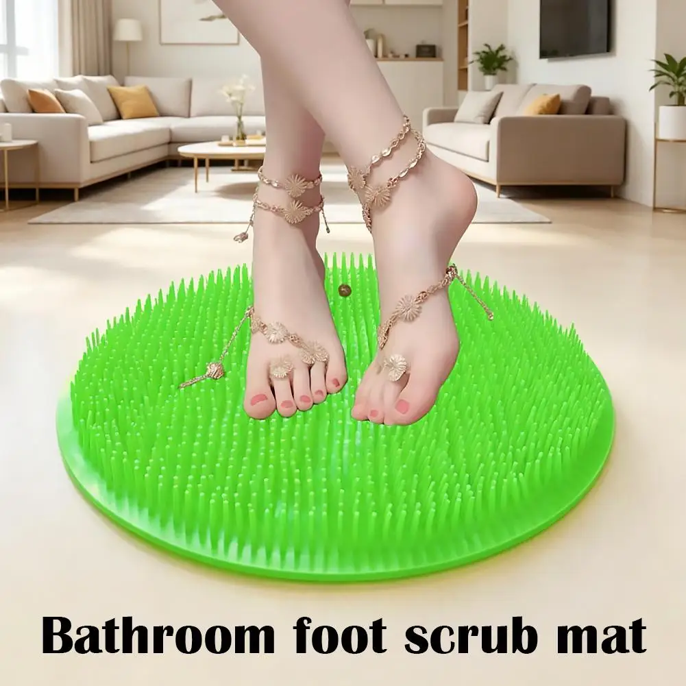 Multifunctional Foot Scrubbing Pad Bathroom Bath Brush Scrubbing Foot Massage Pad Non-slip Foot Pad Silicone Bath Brush