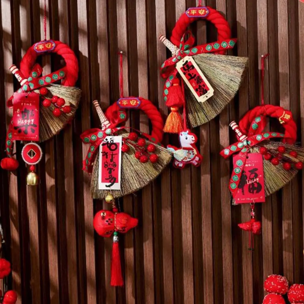 

Traditional Chinese New Year Decoration Decorative Beat Wishes New Year Hanging Pendant with Tassel Door Hanging Ornament Home