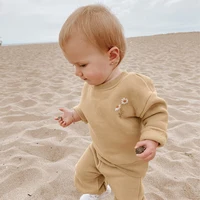 Baby Girls Clothes Set Fleece Embroidery Daisy Pullover Sweatshirt+Jogger Pants Set Girls Boys Tracksuit Toddler Girl Clothes 6