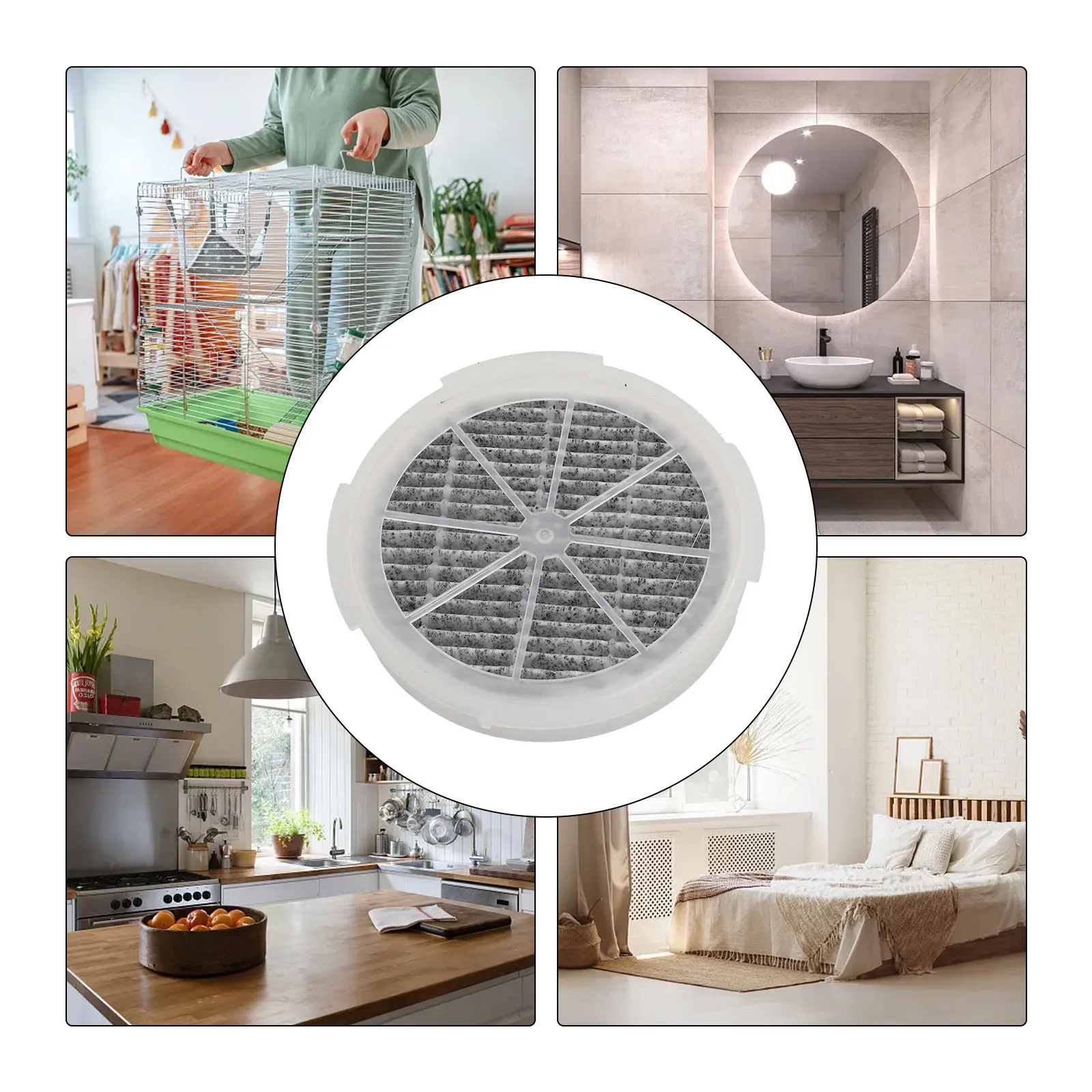 Фильтр для очистки воздуха Фильтр с активированным углем Эффективная фильтрация воздуха устраняет запахи Фильтры 0,3 микрон Долговечность