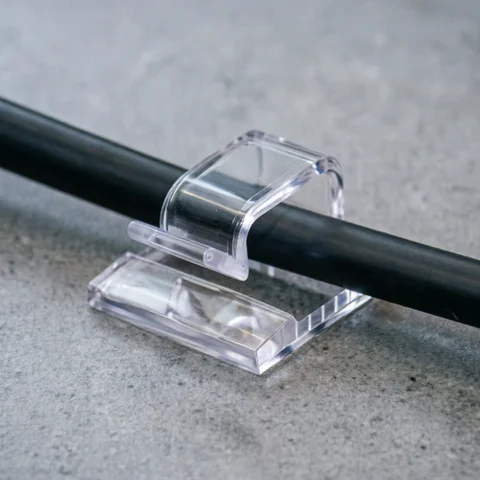 50/100 pièces de clips de câble auto-adhésifs haute transparence, organisateur de fils en acrylique résistant, support de cordon transparent pour la maison et le bureau