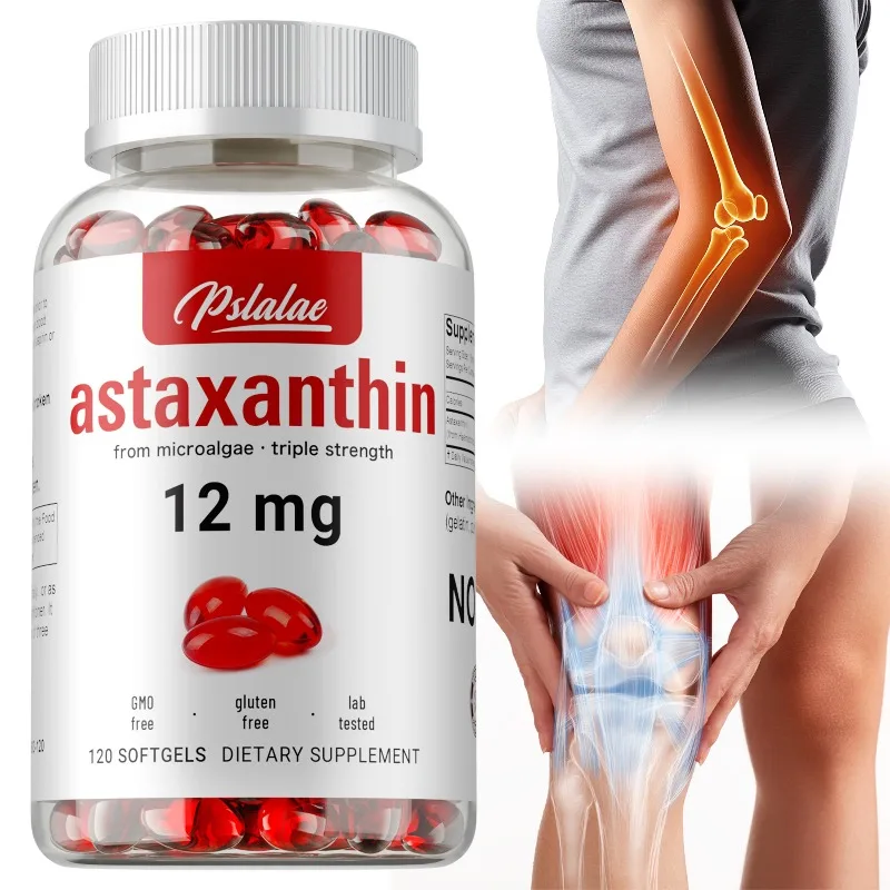 

Astaxanthin Capsules, Dietary Supplement for Eye Health, Promote Cardiovascular Health, and Benefit Eye, Joint and Skin Health