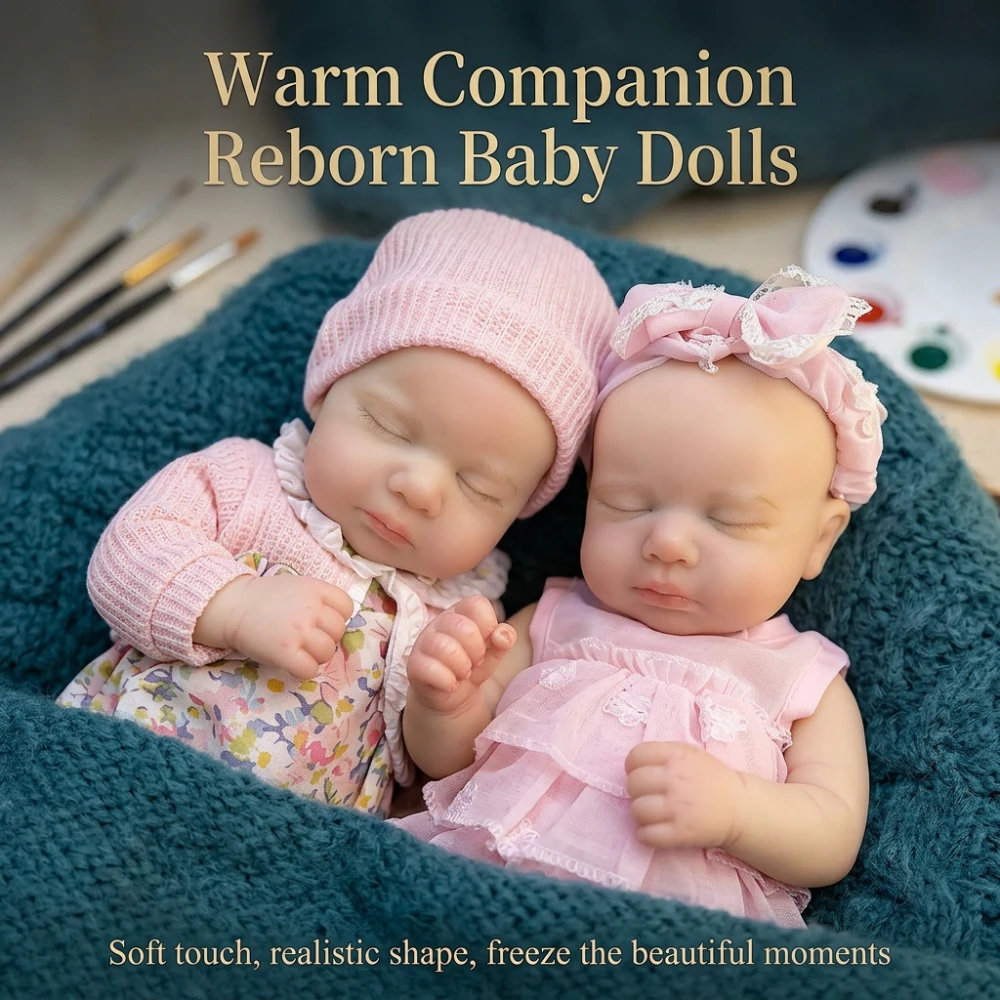 

Aizwa1 13 Inch bebe reborn Lifelike Soft Silicone Bebe Loulou Girl Baby Doll Toy 2 Choices, with Lovely Clothes