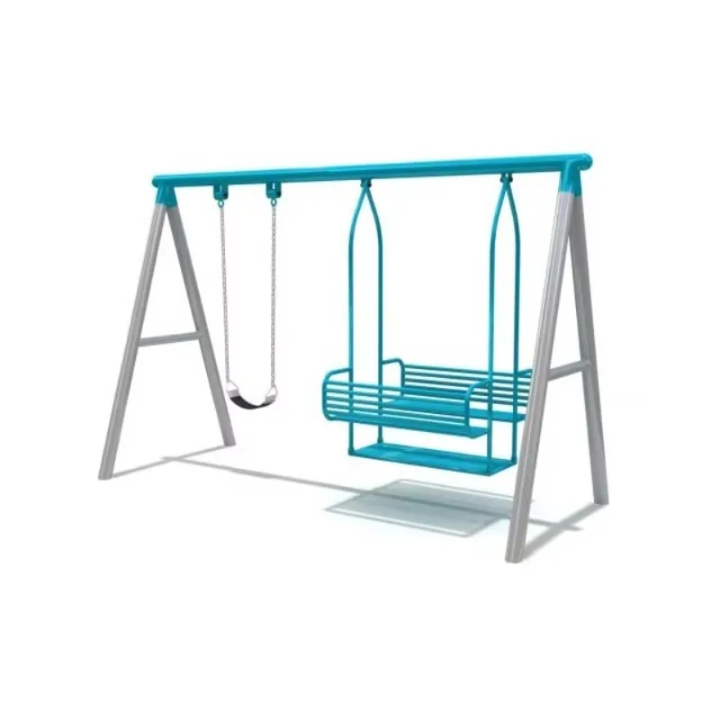 Outdoor steel pipe fitness swing slide commercial used amusement park cheap children's playground