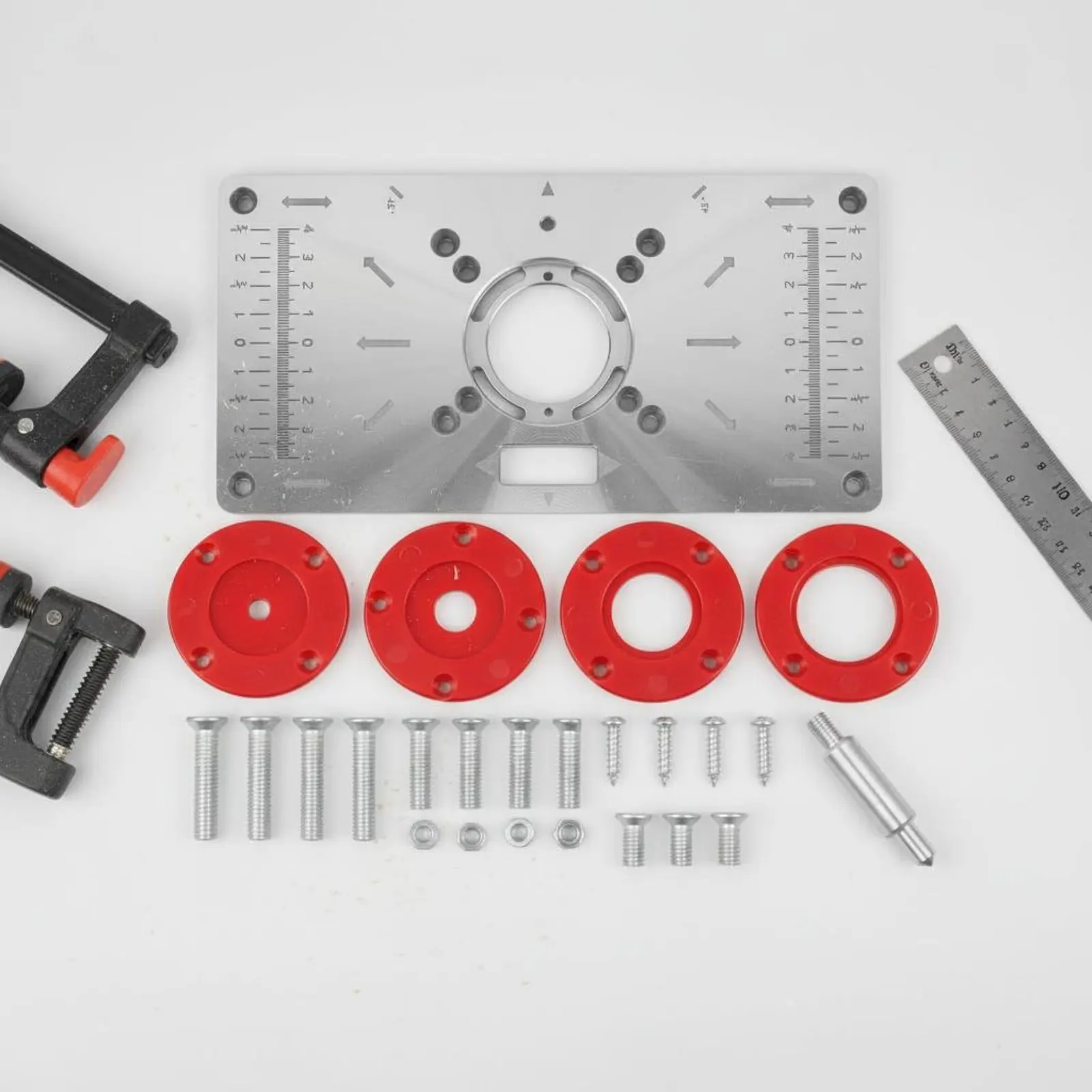 Router Table Insert Plate Multi-Functional Carpentry Bench Insert Plate Trimmer Flip Board Precise Scale Power Tool Accessory