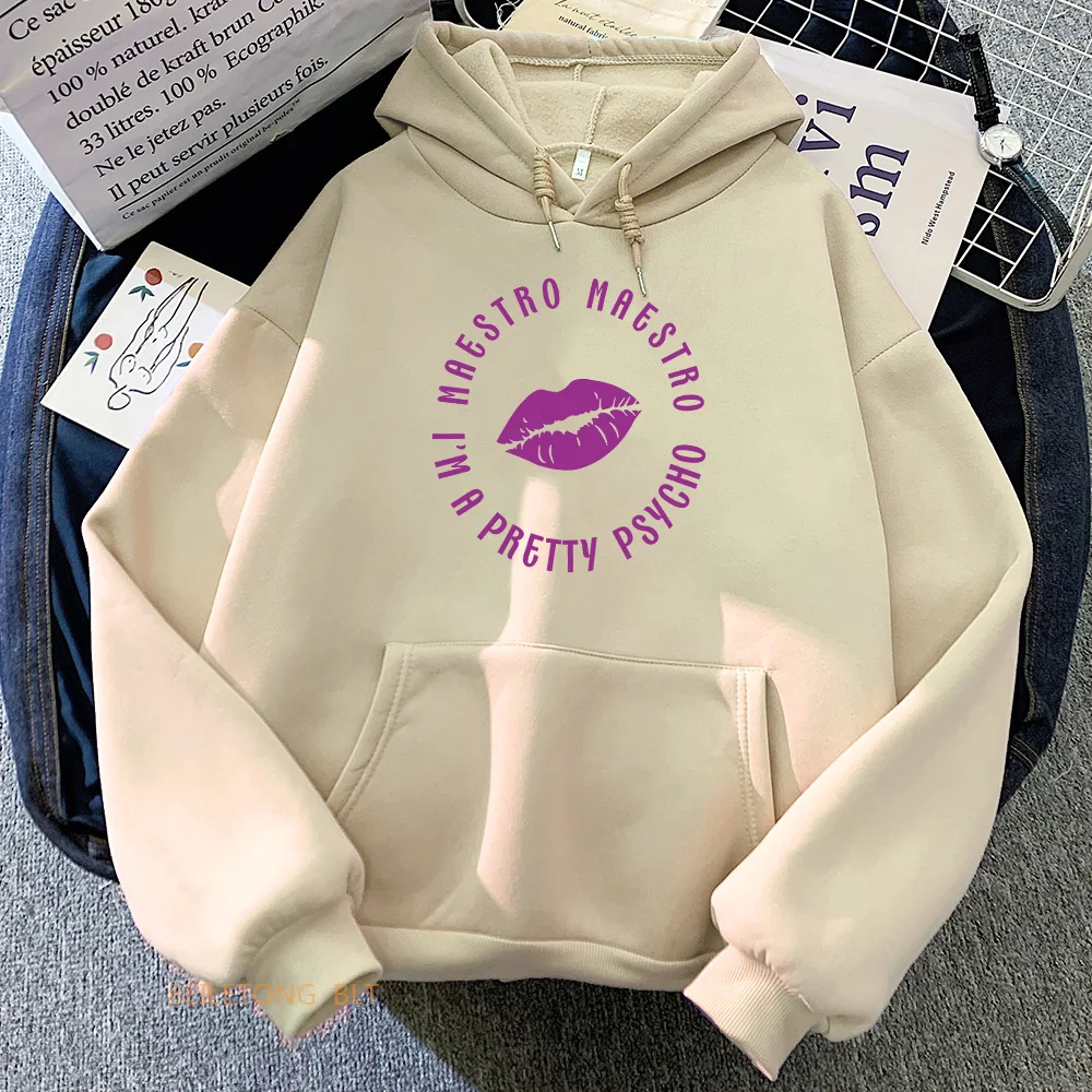 Purple Kiss Hoodies Comfortable Fashion Korean Style Sweatshirts Spring Fleece Hooded Pullovers Cartoon Graphic Printing Hoody