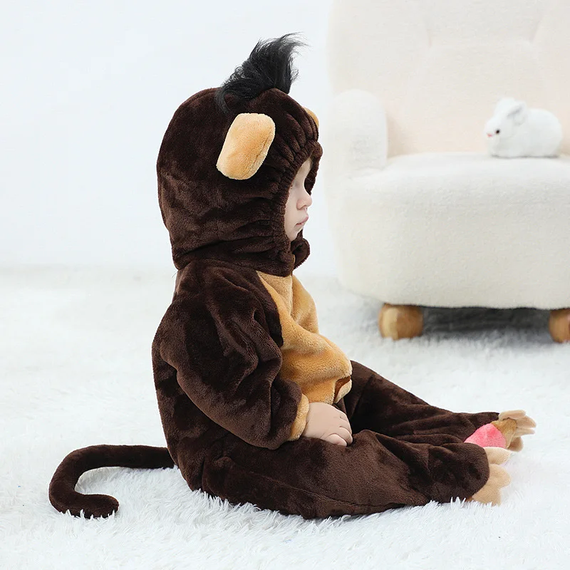 Funny Monkey Onesie Baby Clothing Animal Kigurumi  Newborn Cartoon Pajamas Baby Jumpsuit Infant Halloween Cosplay Costume