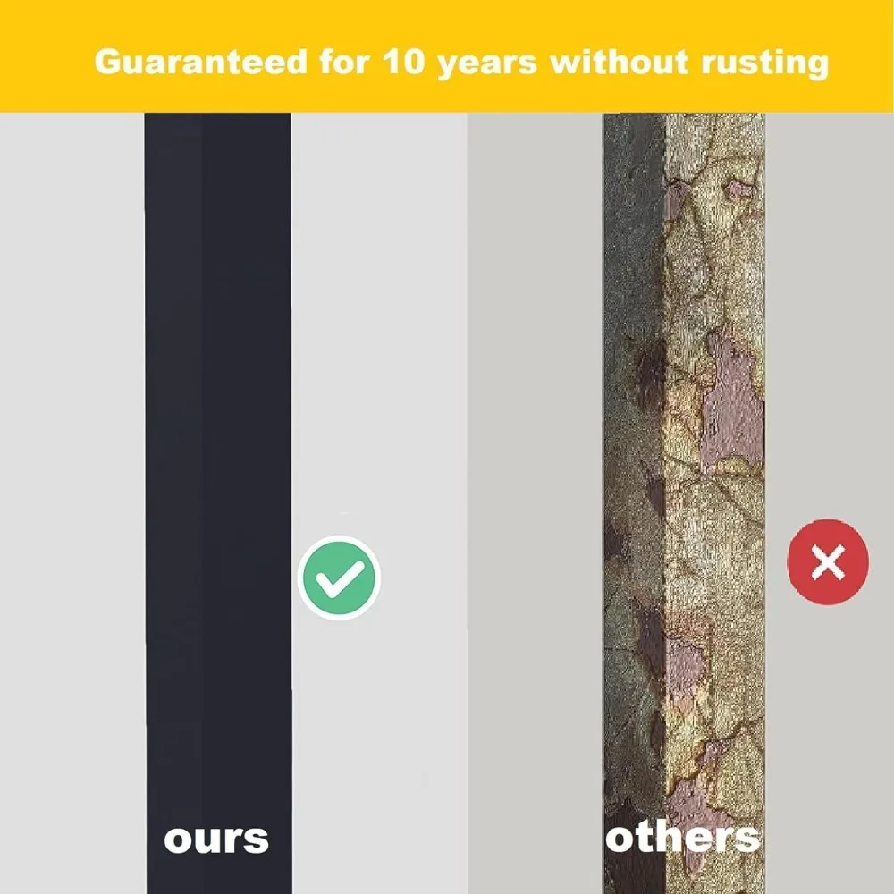 درابزين الدرج الخارجي - درابزين من الحديد المطاوع لعدد 1-3 خطوات، خطوة ثابتة مع درابزين 3 أقدام للسلامة #3