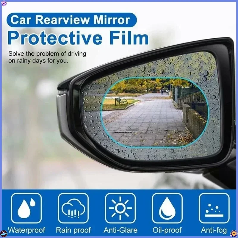 

Car Rearview Mirror Protective Film Anti Fog Membrane Anti-Glare Waterproof Rainproof Car Sticker Clear Film Accessories