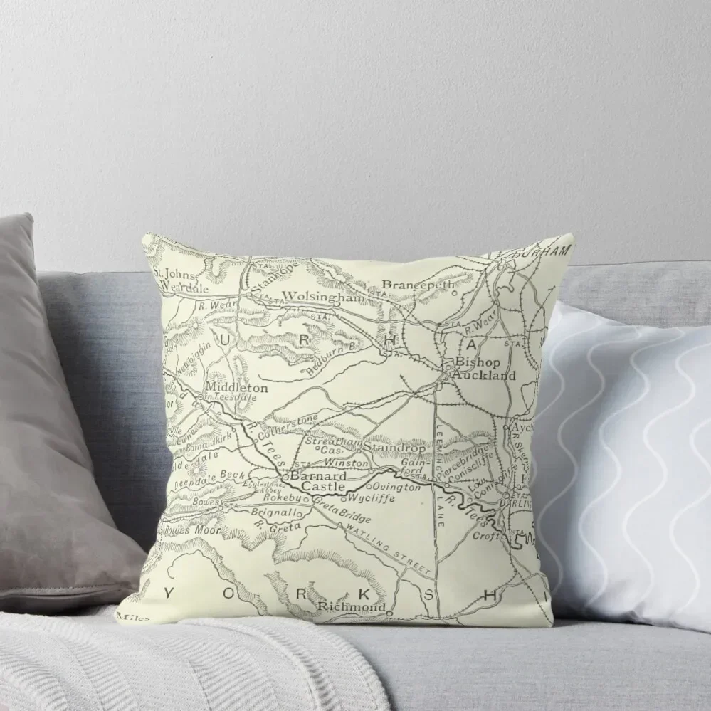 

The Course of the River Tees Throw Throw Pillow luxury decor Cushions Home Decor pillow