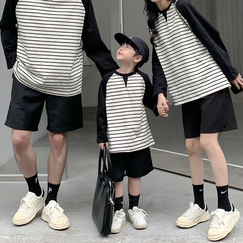 Mommy Daddy And Me Matching Family Clothing Set Mom And Daughter Equal Outfit Dad Son Same Fashion Sets Women Children Clothes