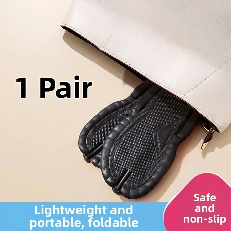 

1 Pair Travel Folding Portable Flip Flops Outdoor Beach Slippers For Women Men Eva Summer Unisex Bathroom Shower Sandals Hotel