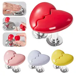 Bathroom Water Tank Buttons Push Switch - Heart Shape Toilet Presser, Love Toilet Press Button, Nail Protector for Bathing Room