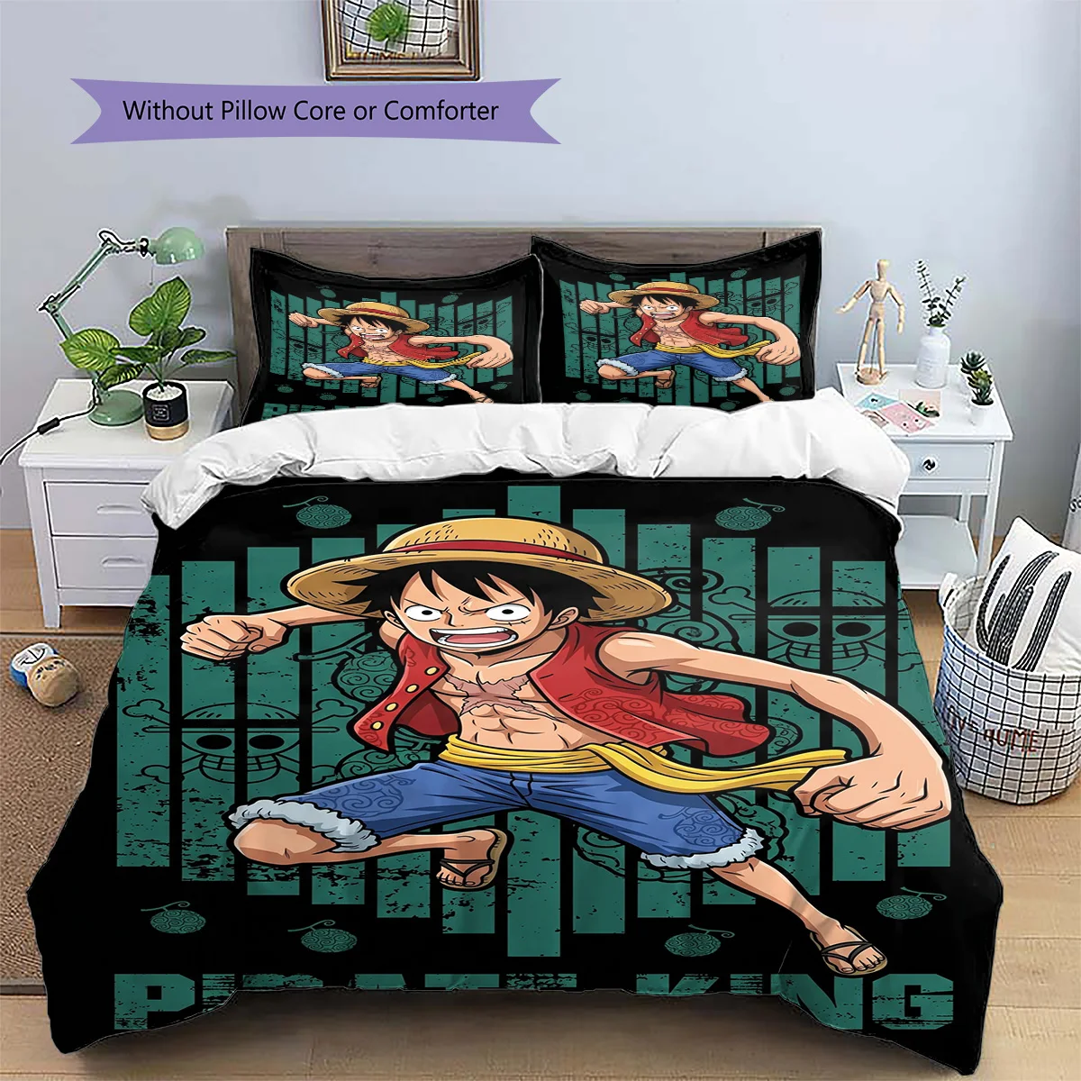 One Piece Excellent Gift for Anime Enthusiasts | Anime Flair Designed Pillowcase & Duvet Cover Set | Bedroom Decor YUN6511