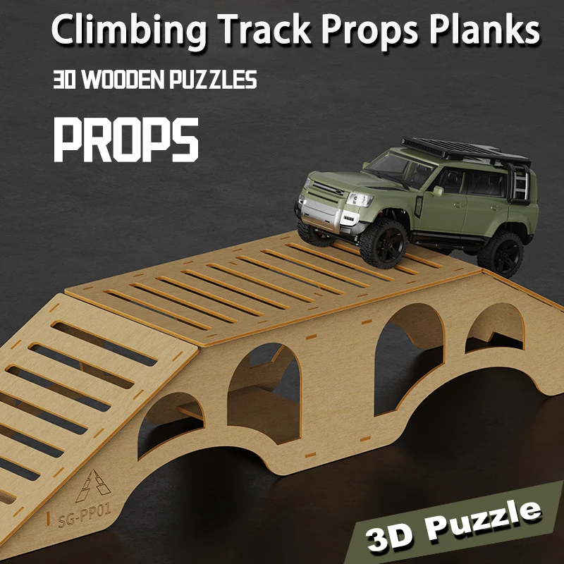 

Off-road Roadblocks Assembly Props Wooden Simulation Obstacles for 1/18 1/24 1/32 RC Crawler Model Car Adult Children's Desktop