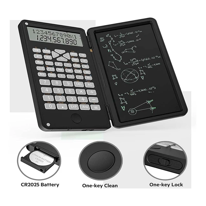 Calculator, Scientific Calculators 12-Digit Calculator Writing Tablet, Foldable Financial Calculator,For School Office