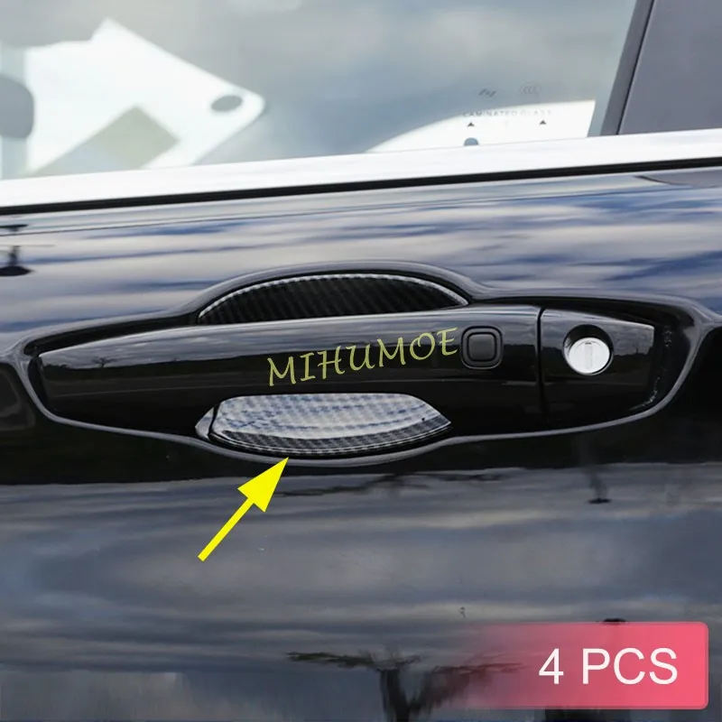 

Carbon Fiber Door Handle Bowl Cup Surrounds Trims For Mitsubishi Outlander 2022 2023 2024 2025 2026