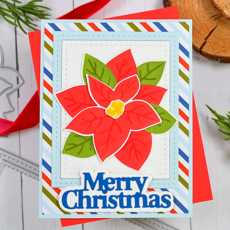 2024 July New Merry Christmas Print Word Metal Cutting Dies and Scrapbooking For DIY Crafts Greeting Card Making no Clear Stamps