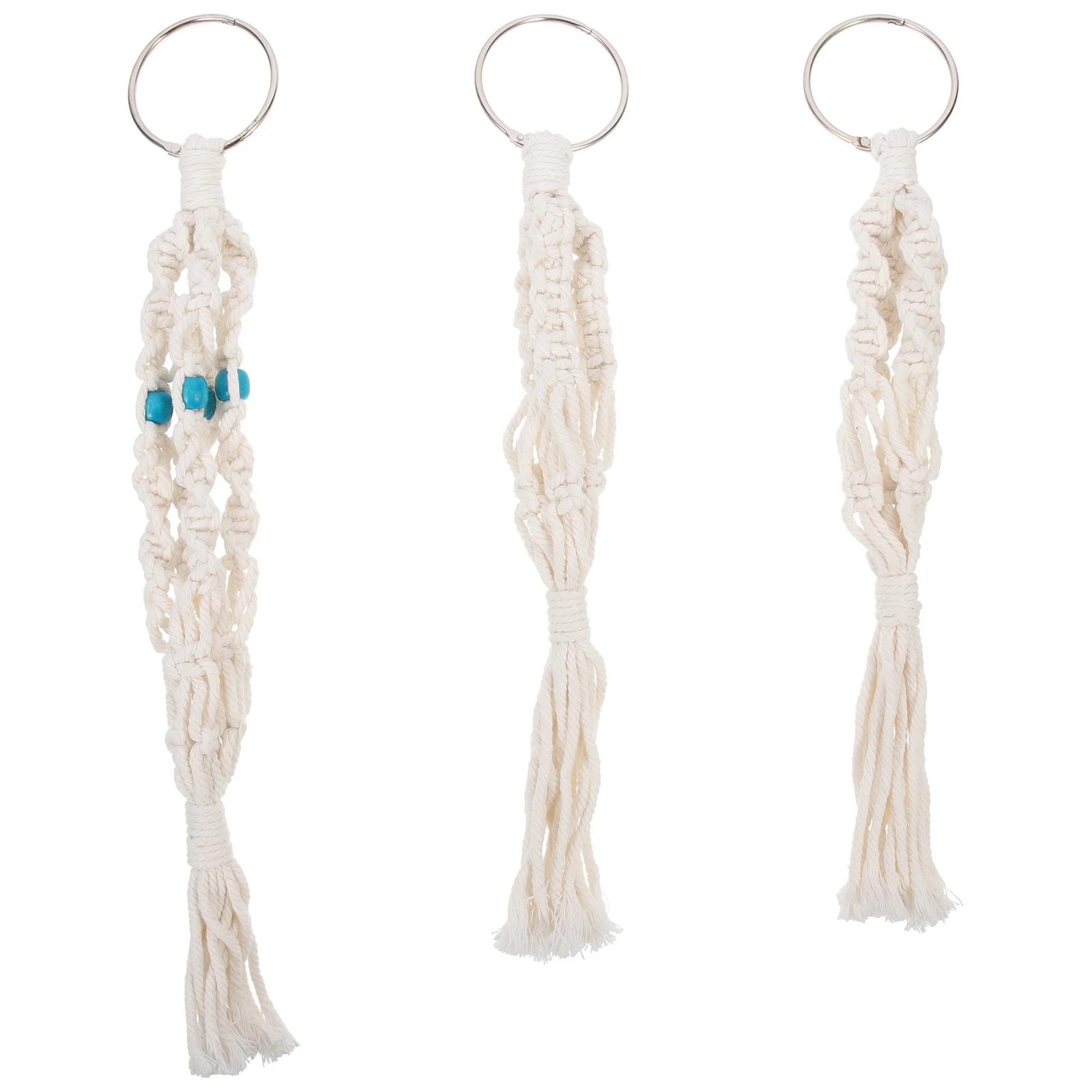 

3Pcs Hand Woven Planter Hanger Multi Functional Hanging Net Bag Cotton Rope Plant Pot Hanger Artistic Decoration