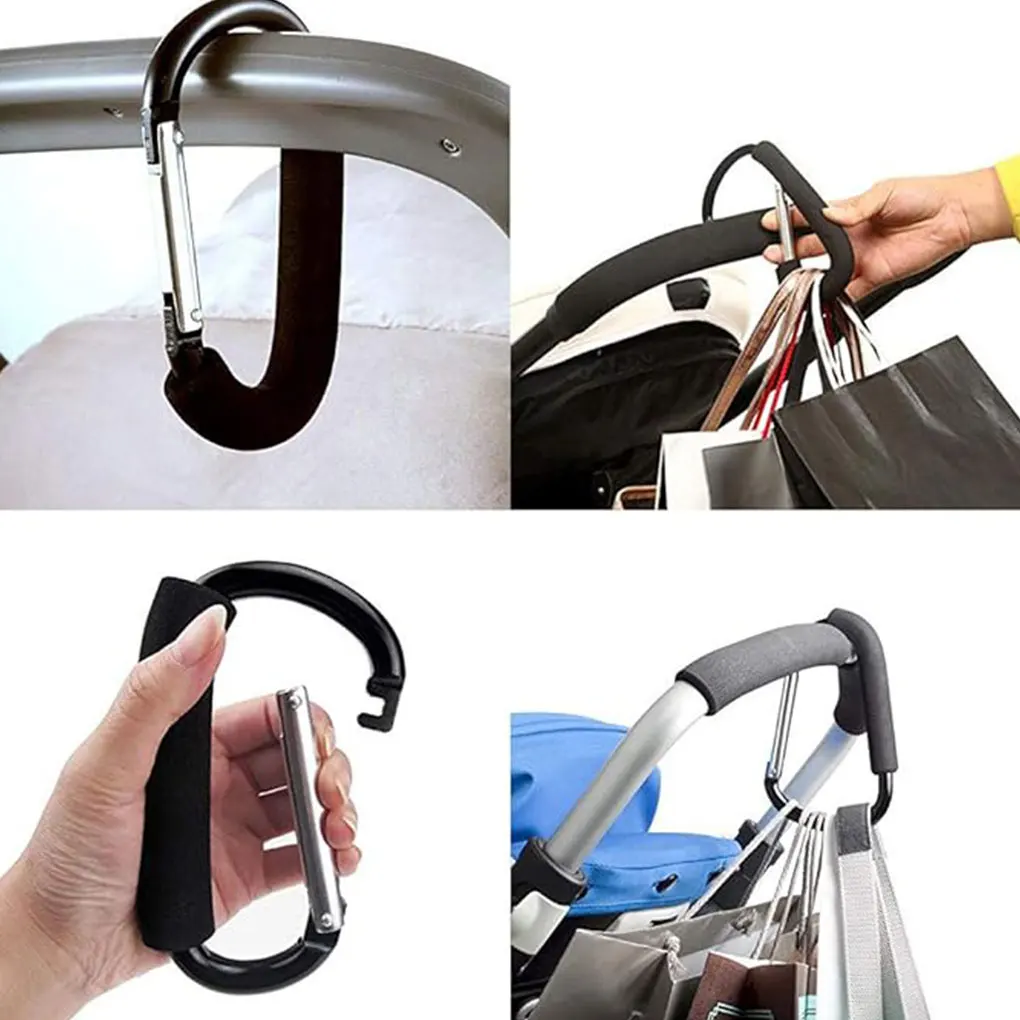 Multifunction Durable And Functional Hard Aluminum Alloy Carabiner Carriage Hanger For Various Gears Secure Bag Clip Hook D-Ring