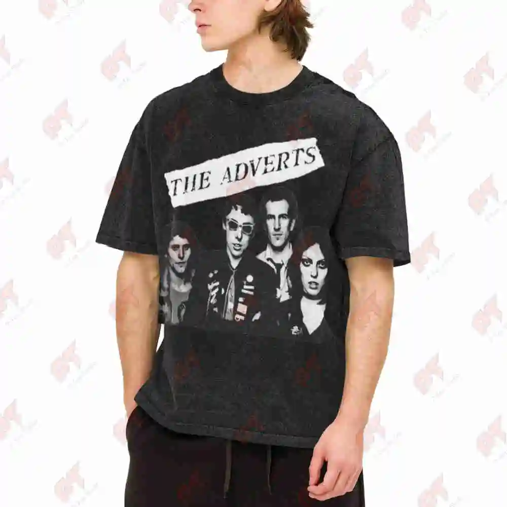 The Adverts Vintage Washed Tee Pure Cotton T-Shirt