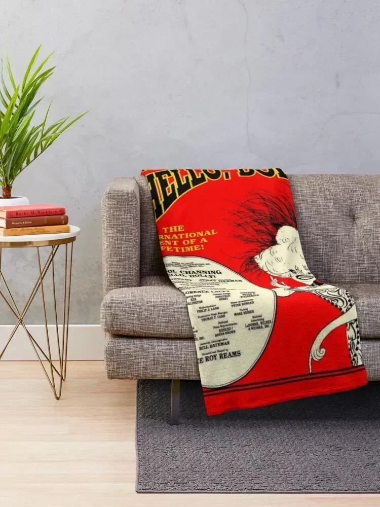 HELLO DOLLY : Vintage Carol Channing Broadway Musical Print Throw Blanket