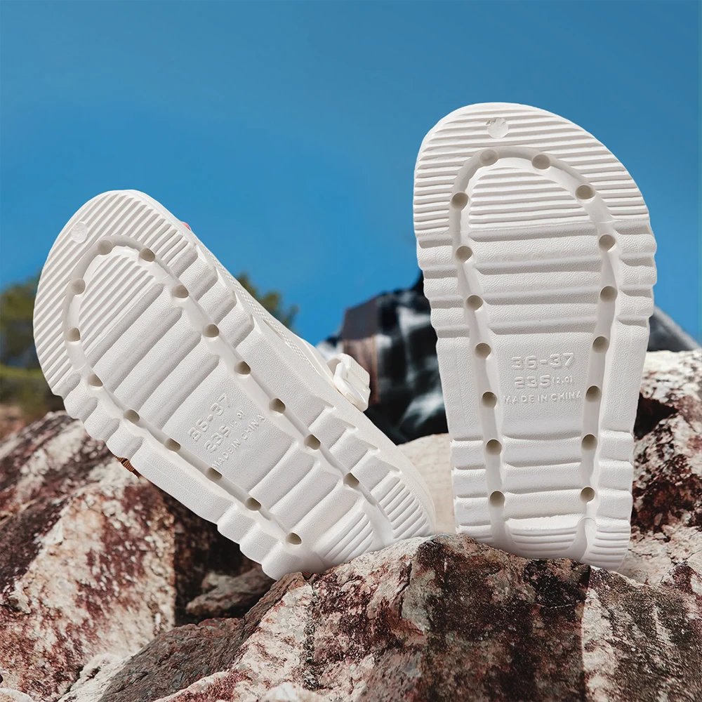 ZHIDA Clogs Sandals Men Women Couples Garden Shoes Summer Outdoor Slides Black White Minimalism EVA Outside Beach Shoes image 4