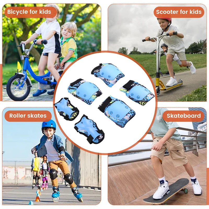 

YHOLI-Roller Skating Protective Gear Set For Children, Full Equipment, Skateboard, Roller Skates, Balance Bike, Knee Pads