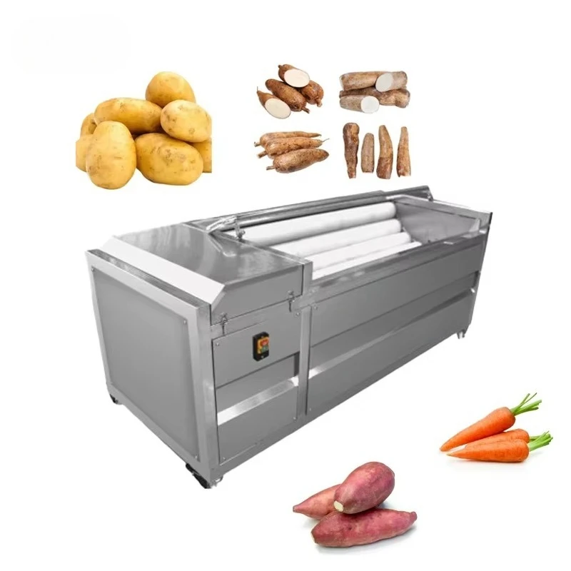 

Commercial High Cost Performance Root Vegetable Hair Roller Peeling Cleaning Machine Cassava Carrot Peeling Cleaning Machine