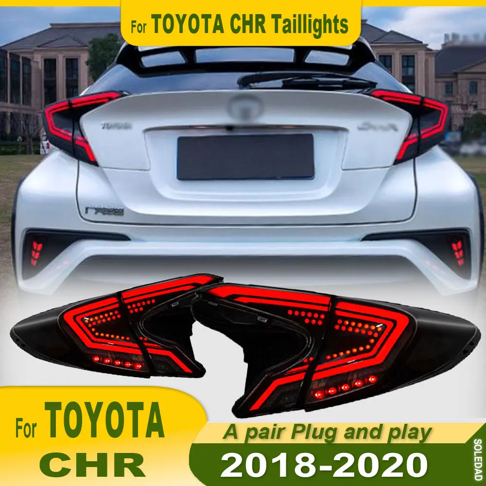 Car Taillight For Toyota  CHR 2018 2019 2020 DRL Tail Lights Fog lamp Rear Lamp DRL Brake Park Signal lamp Plug and play