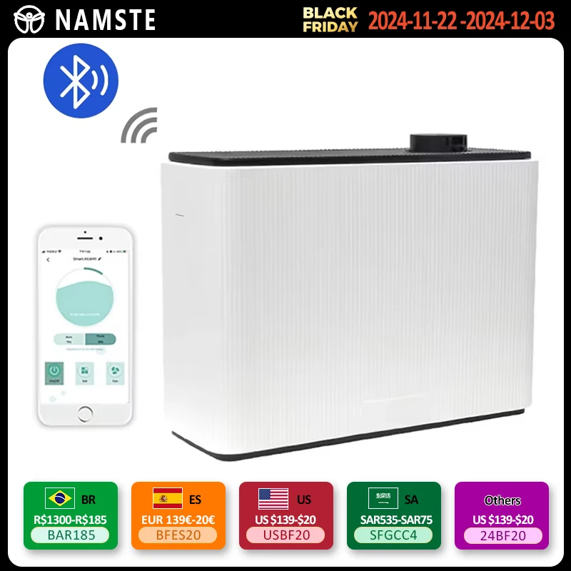 NAMSTE 1000 مللي ناشر العطر بلوتوث الذكية رائحة آلة الهواء للمنزل فندق سبا HVAC ناشر رائحة غطاء ما يصل إلى 4000m3