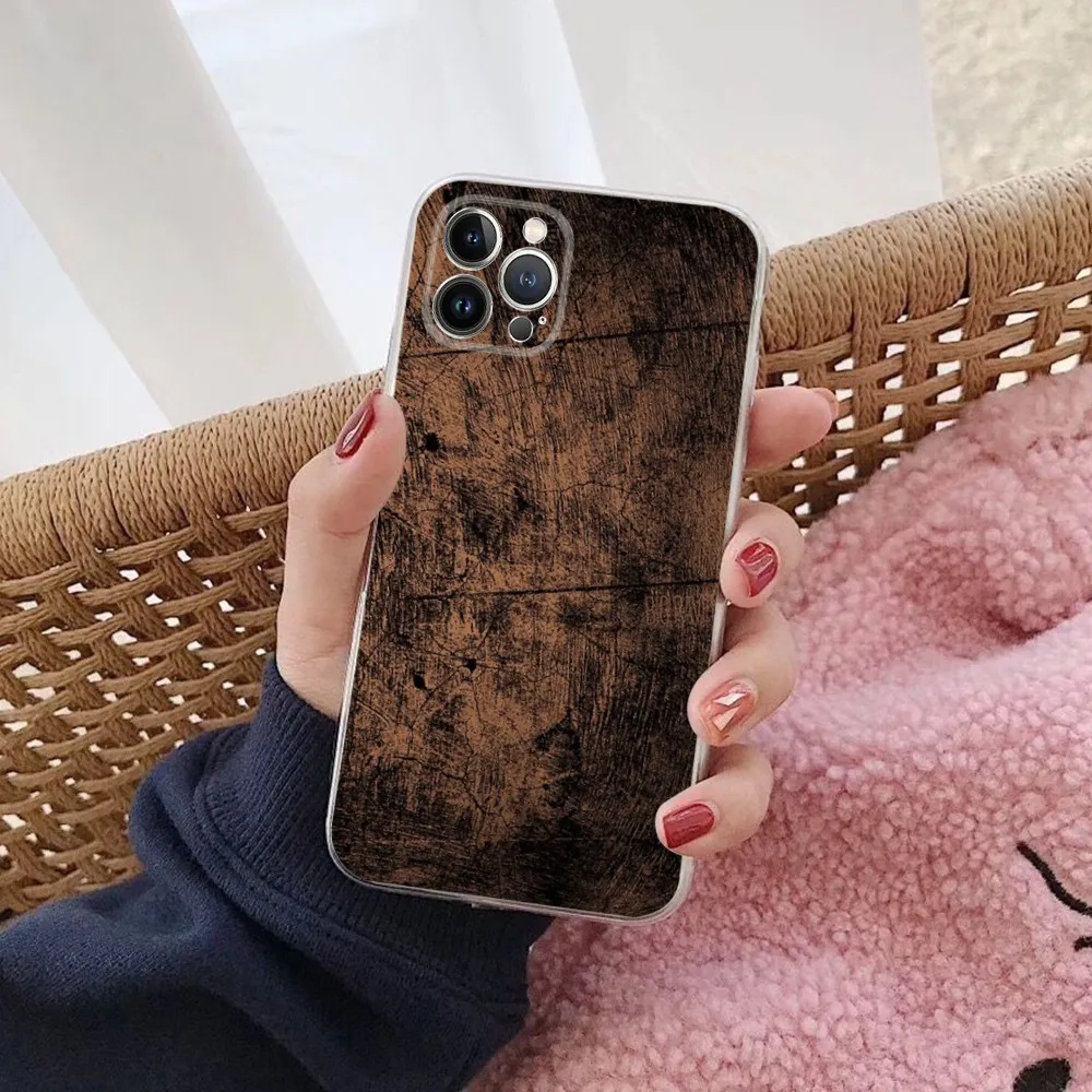 Wood Grain Phone Case Silicone Soft for iphone 15 14 13 12 11 Pro Mini XS MAX 8 7 6 Plus X XS XR Cover