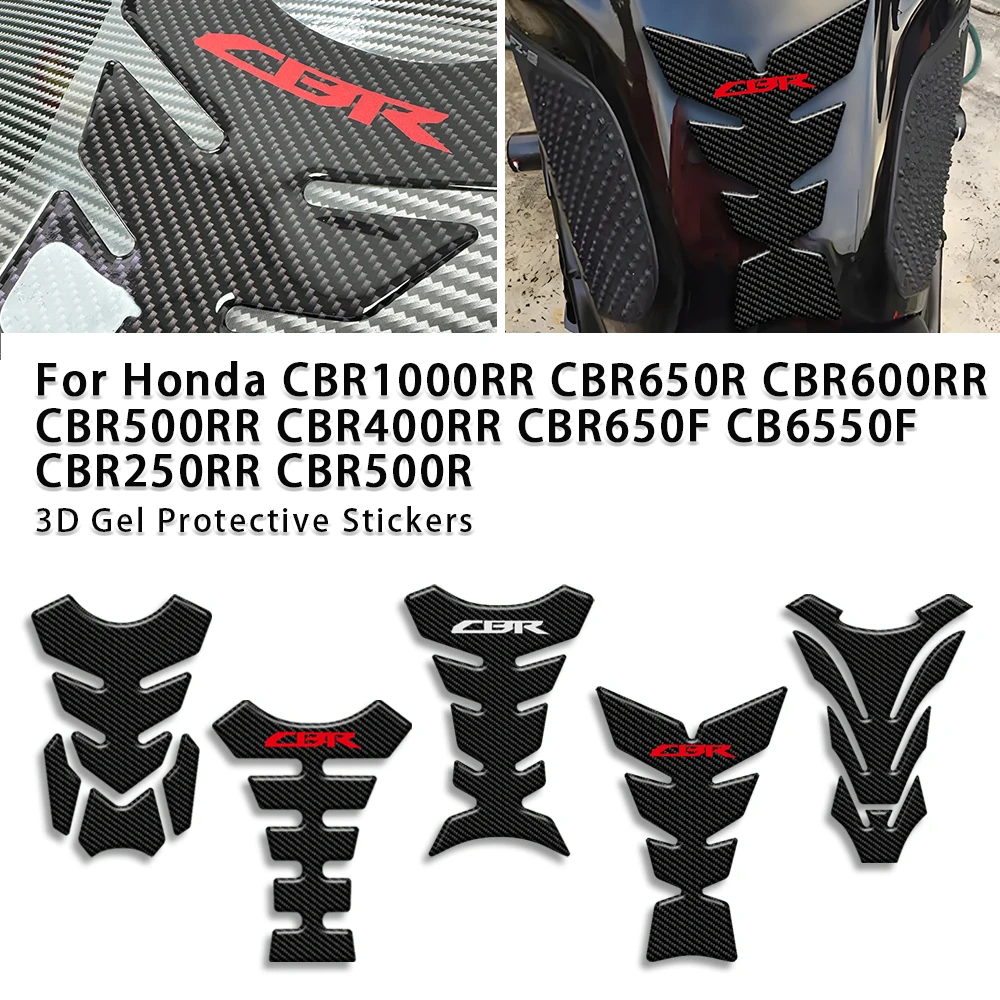 

3D гелевая накладка на бак мотоцикла, защитная наклейка с карбоновым эффектом для Honda CBR1000RR CBR600RR CBR650R CBR Universa, наклейка из рыбьей кости