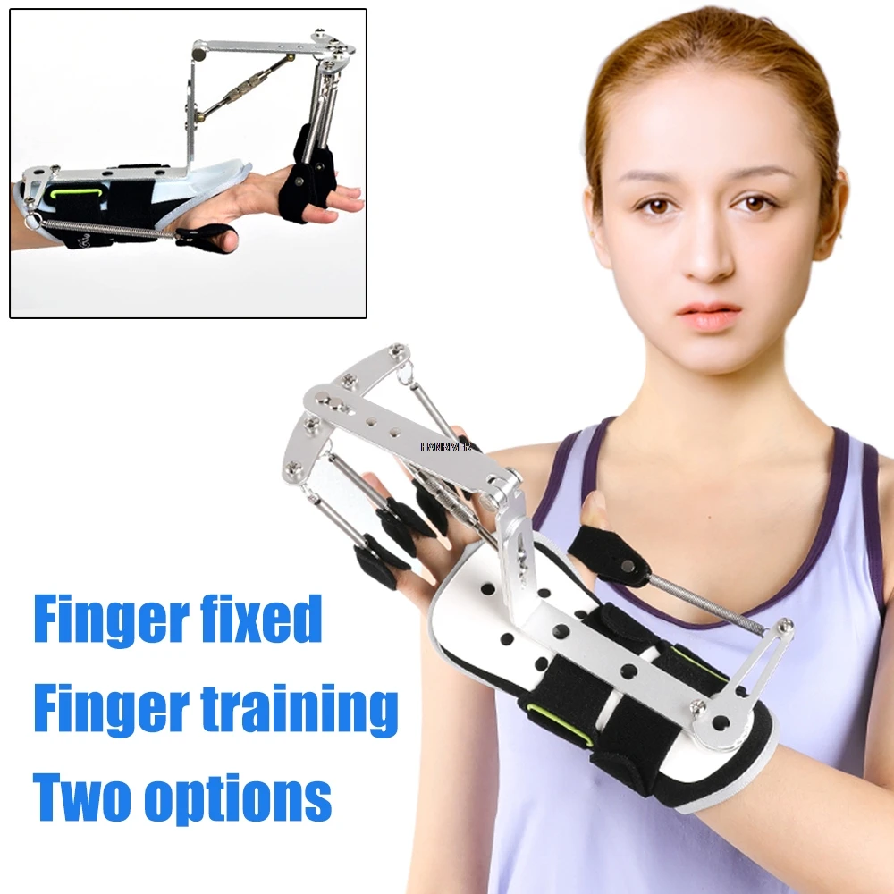 Adjustable Finger Splint Protection Orthotics Exerciser Stroke Hemiplegia Rehabilitation Cerebral Infarction Support Brace