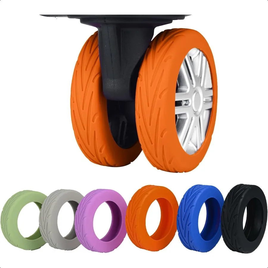 

8 Pcs Lage Wheel Cover Carry On Lage Suitcases Wheel Protector WearResistant AntiNoise Silicone Protective Covers For Lage and