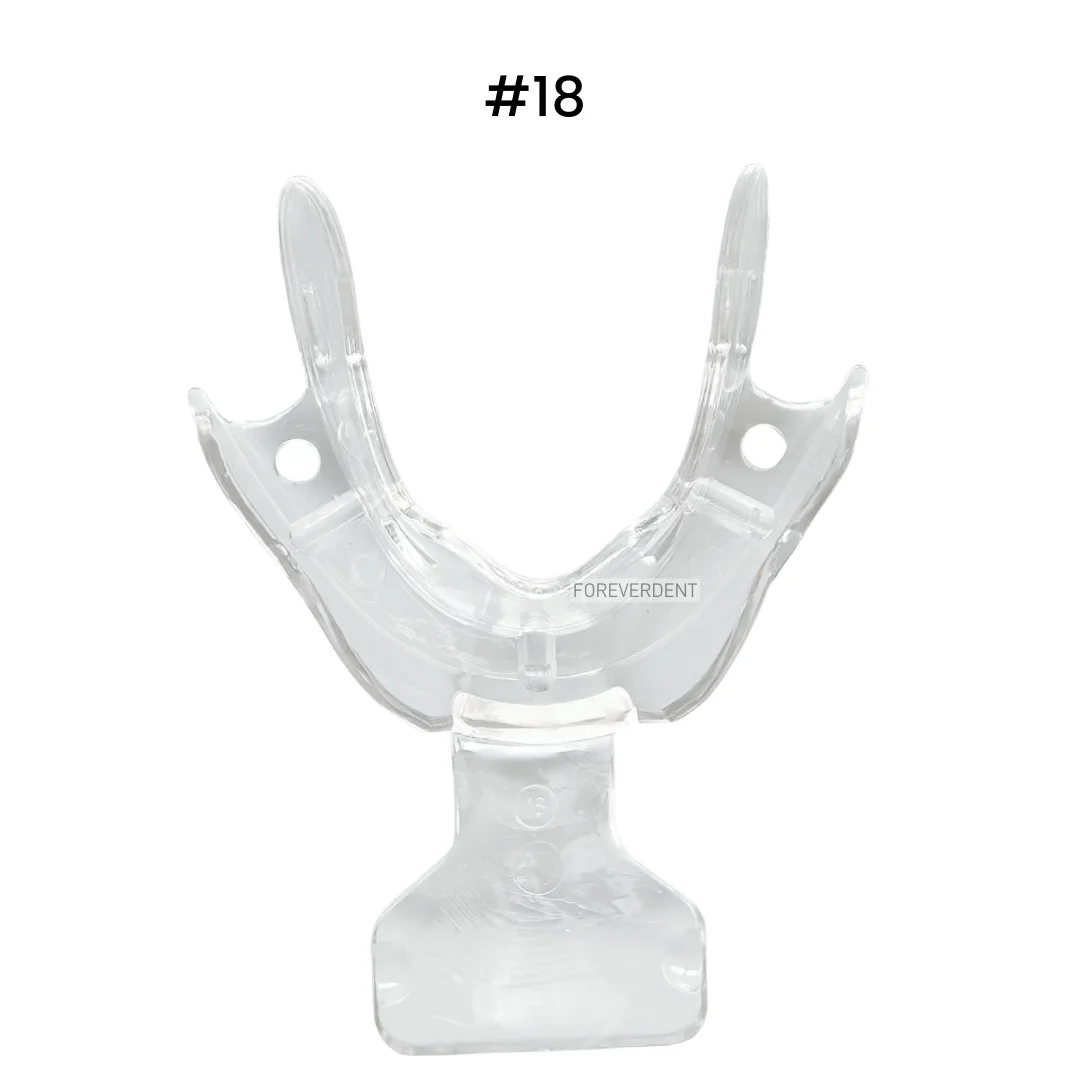 Dental FCB Frame Cut Back Impression Trays Mandibular Denture Edentulous FCB Clear Ivolcar Style 6Pieces