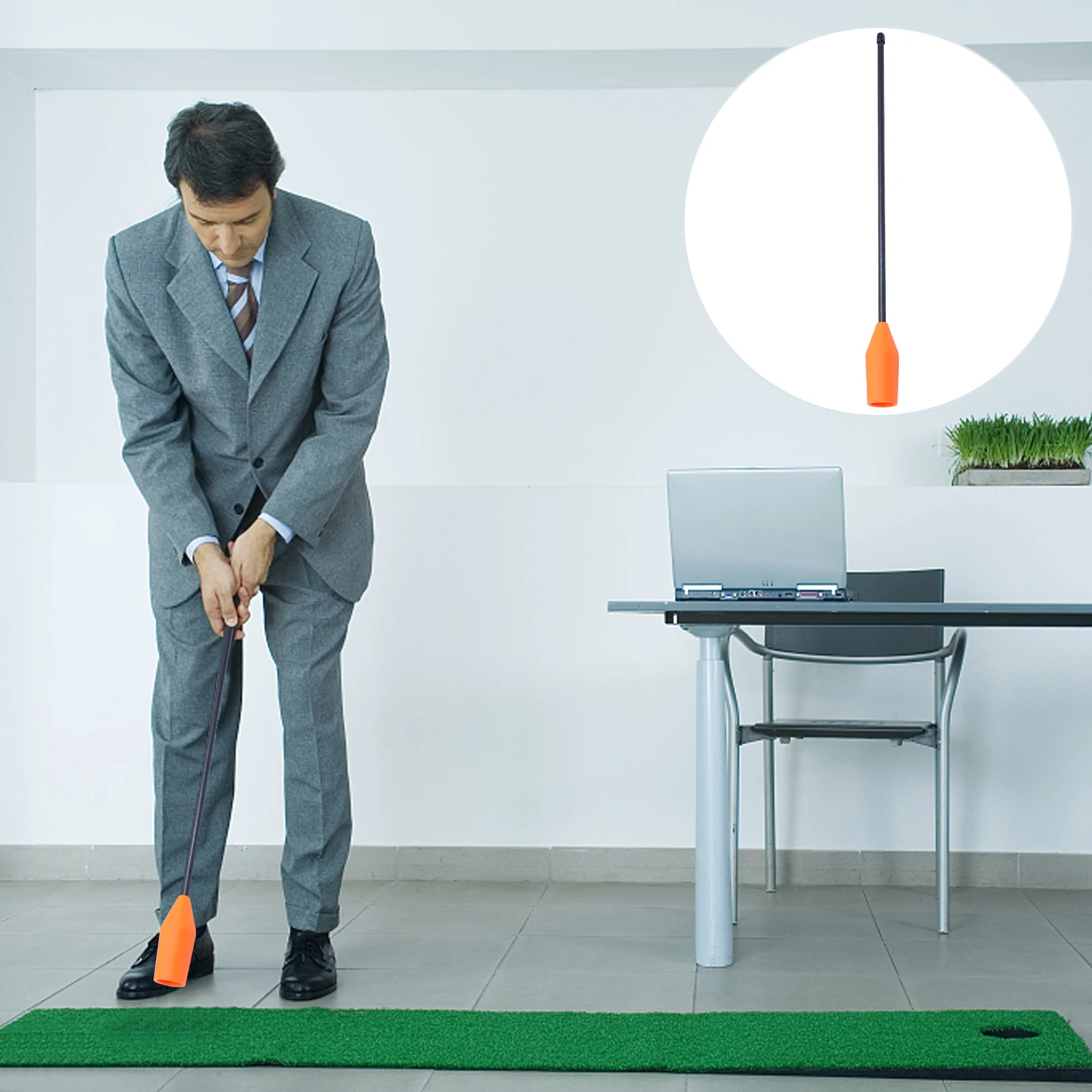 

1pc Swing Trainer Lightweight Practice Stick For Golf Beginners Improve Swing Speed Muscle Strength Portable Training Aid Tool