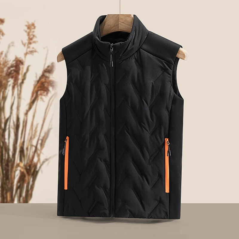 Vest Jacket Men Lightweight Autumn Outwear Vest Coat Sleeveless Jacket Men Casual Clothes Water-Resistant for Hiking Running