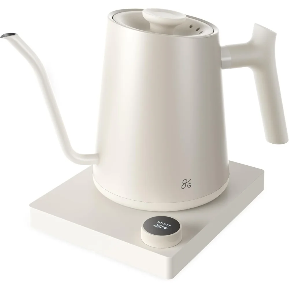 Electric Gooseneck Kettle,1200W Stainless Steel with Precision Temperature Control,Fast Boil, Ideal for Pour Over Coffee and Tea