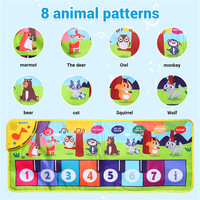 Music Game Mat Musical Piano Mat For Kids Floor Keyboard Dance Mat With 8 Animal Sounds Baby Mat Study Educational Toys-Hot Sale