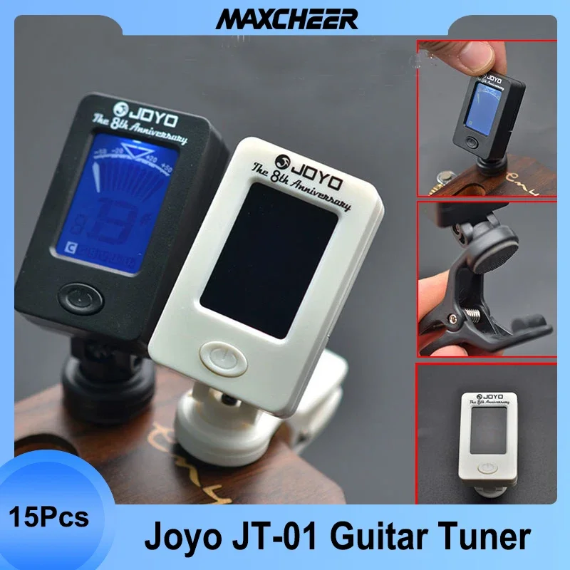 

15pcs Joyo JT-01 Chromatic Clip-On Digital Tuner 360 Degree Rotatable Guitar Tuners Machines for Guitar Bass Violin Ukulele