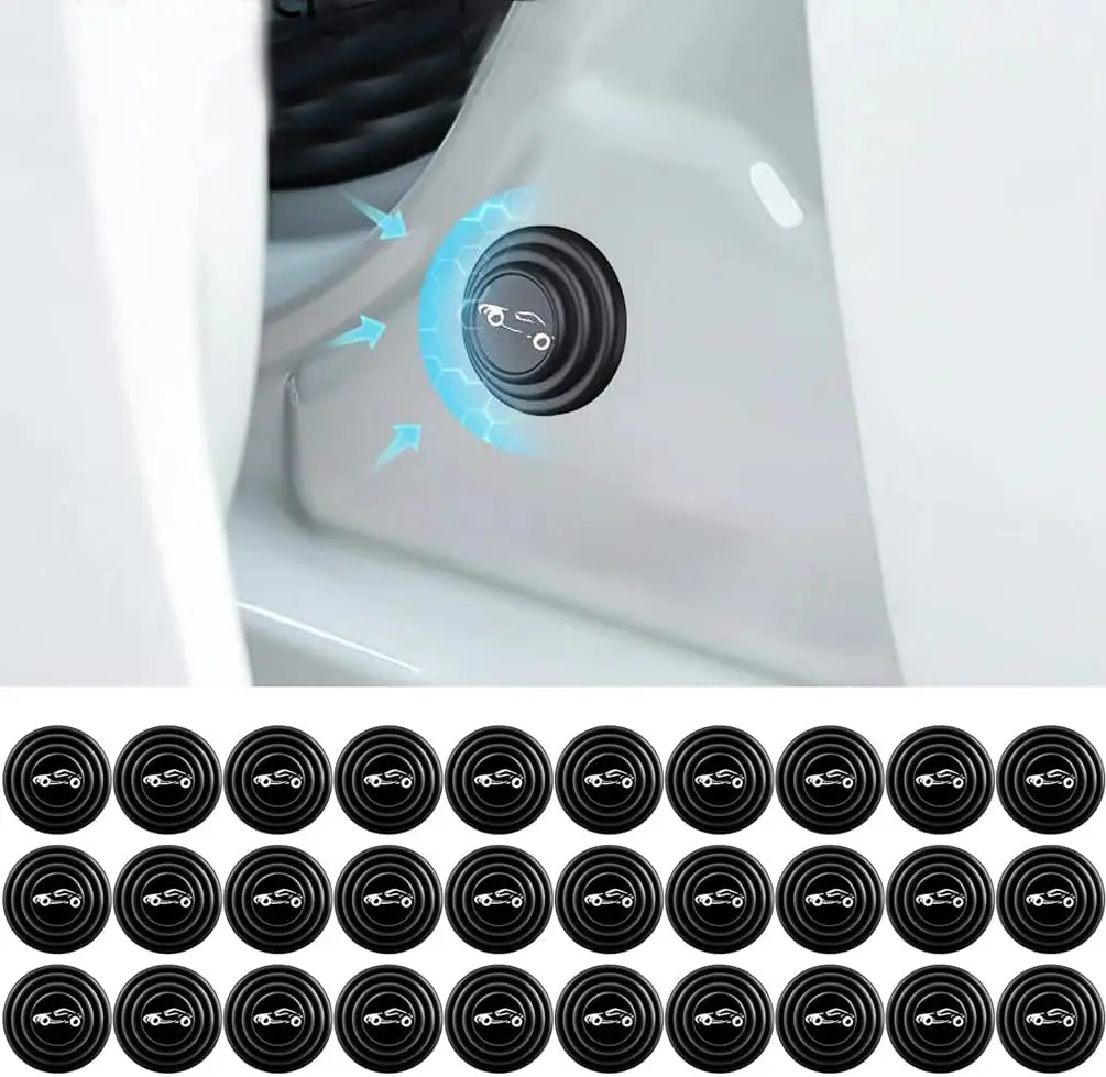 5/30Pcs Car Door Anti-Collision Pad Sound Insulation And Shock-Absorbing Gasket Decoration Sticker Car Truck Parts Accessories