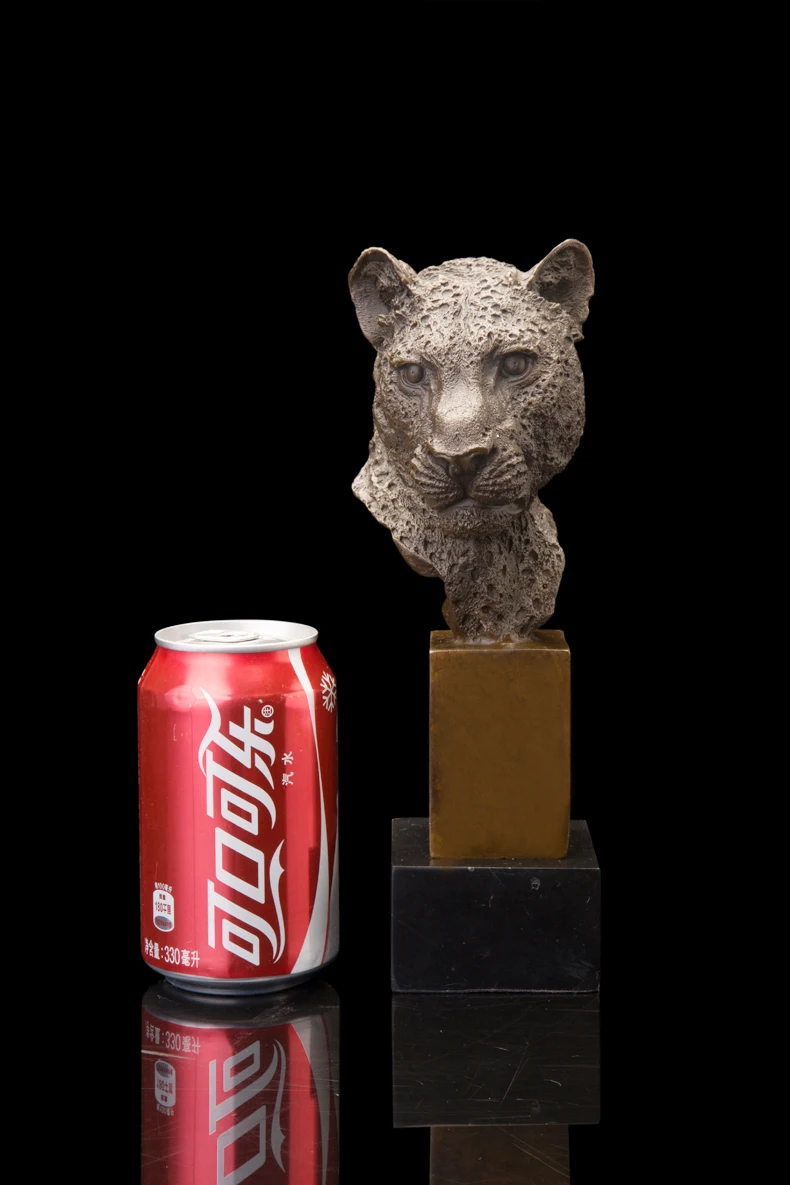 Œuvre d'art originale TOP COOL #   Statue d'art Feng Shui en bronze Léopard, mascotte efficace pour le bureau à domicile, le porche, le hall d'entrée, stimulant la prospérité professionnelle