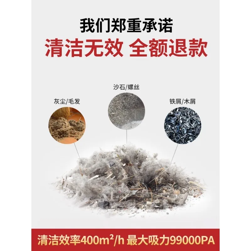 High‑Power Wet Dry Vacuum Cleaner Strong Suction for Home Car Wash Shop Industrial Decoration Grout Cleaning