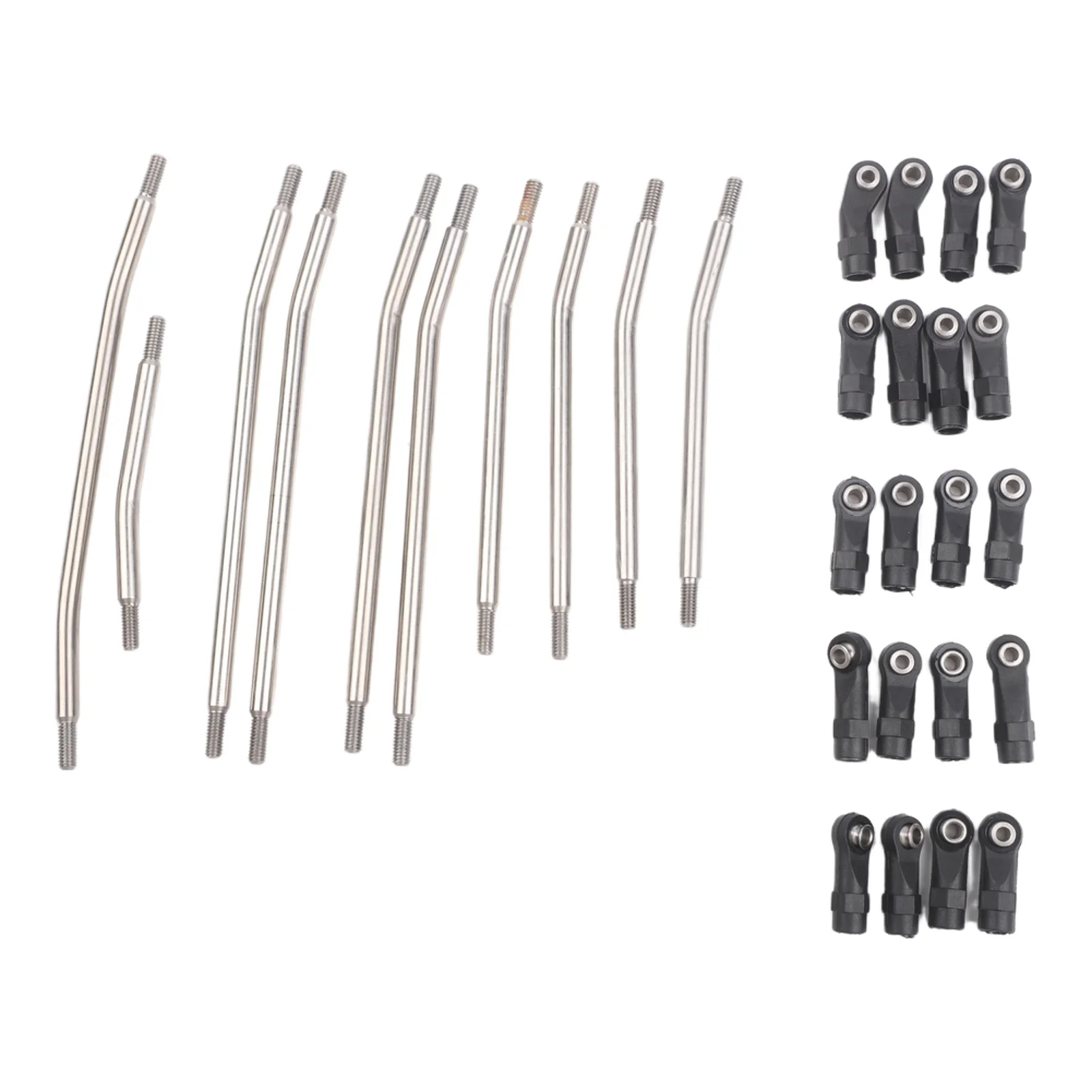 Stainless Steel Pull Rods Set For 110 RC Car SCX10 Trx4m Climbing Vehicle Suspension System Replacement Parts 313mm Wheelbase